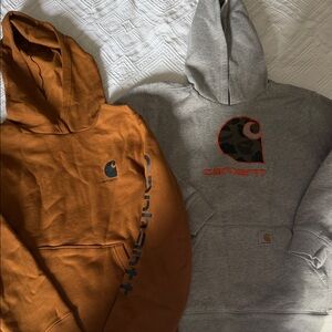 Carhartt Tan and Gray Hoodies